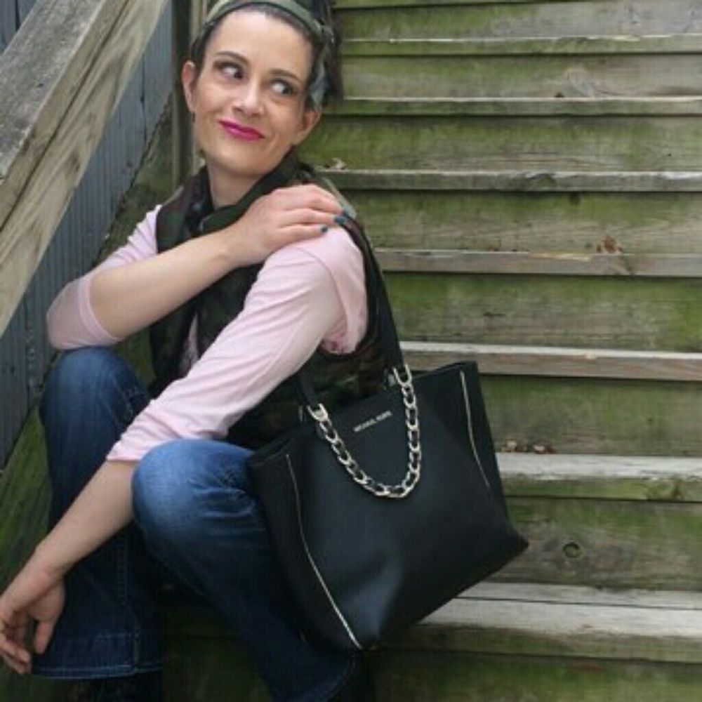 Black and Silver Michael by Michael Kors Purse